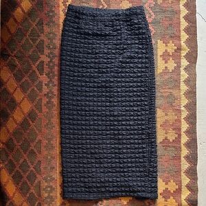 Urban Outfitters Black Textured Pencil Skirt